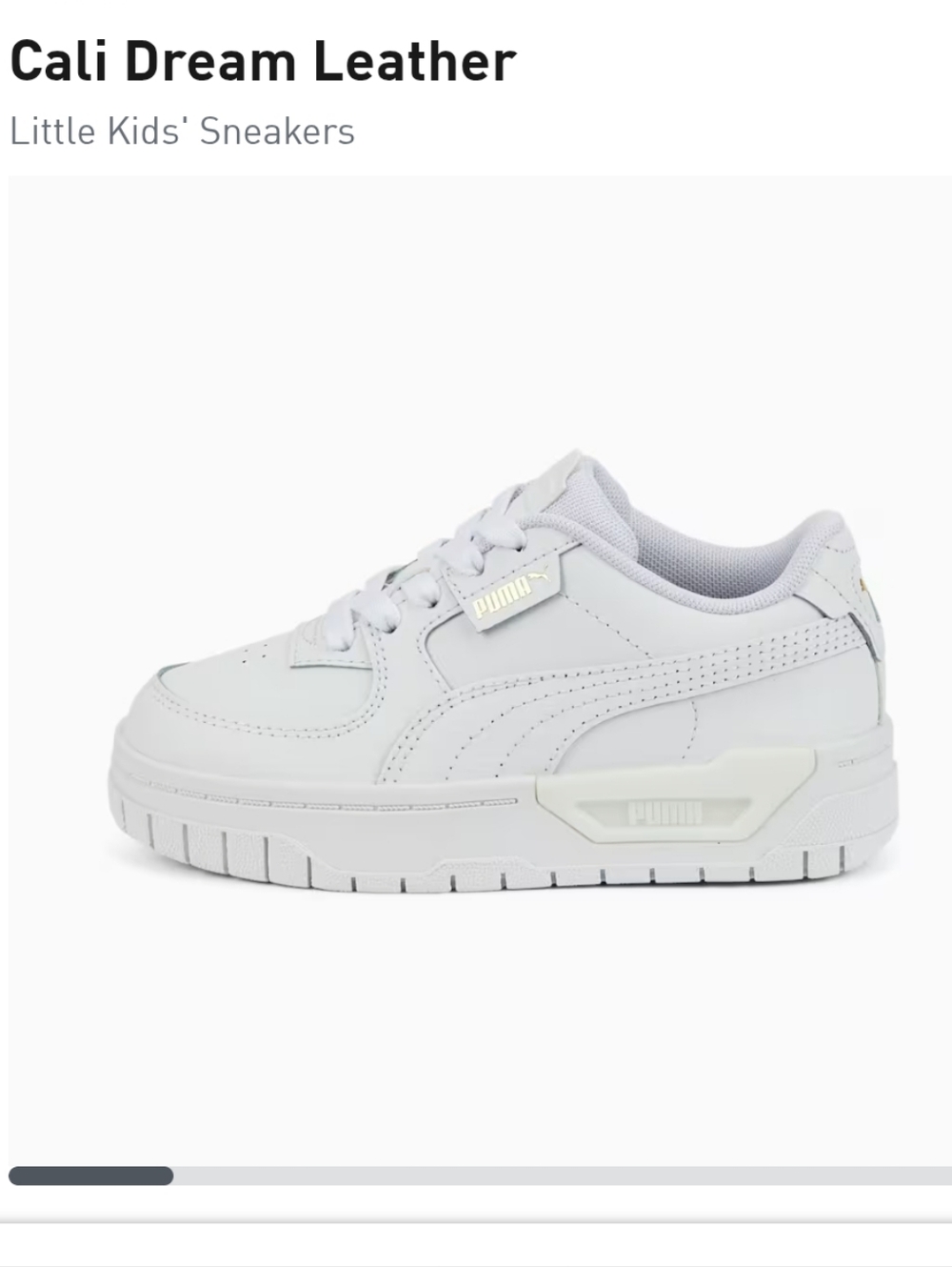 PUMA Cali Dream Leather Little Kids SZ11